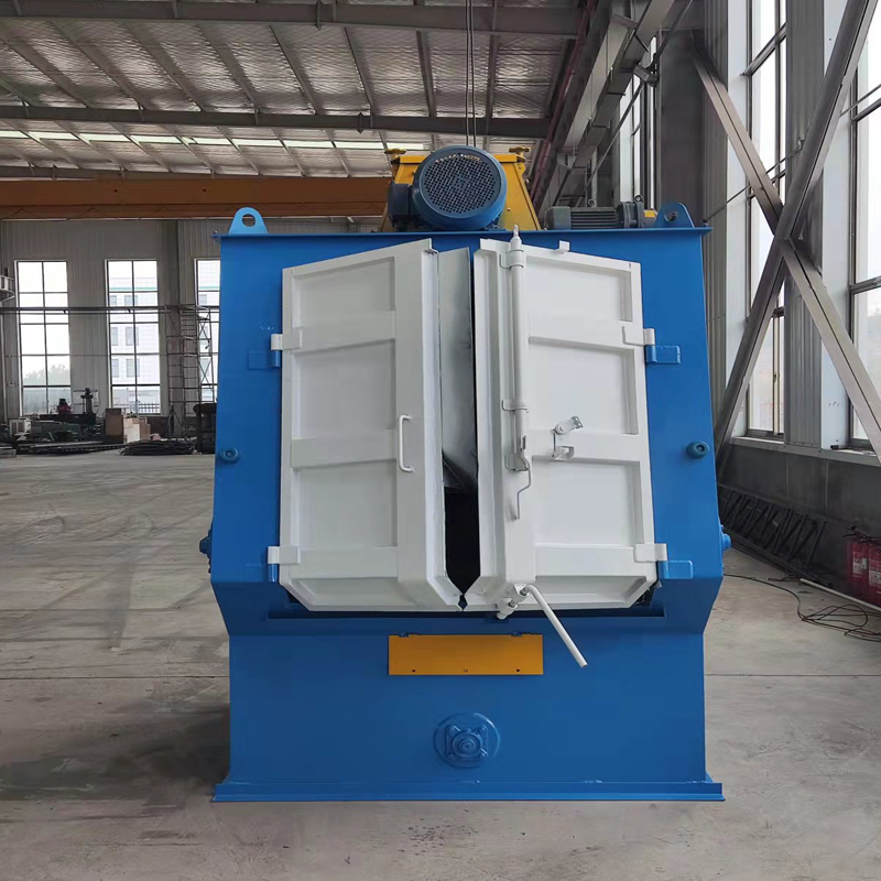 Test run of Q3210 crawler shot blasting machine