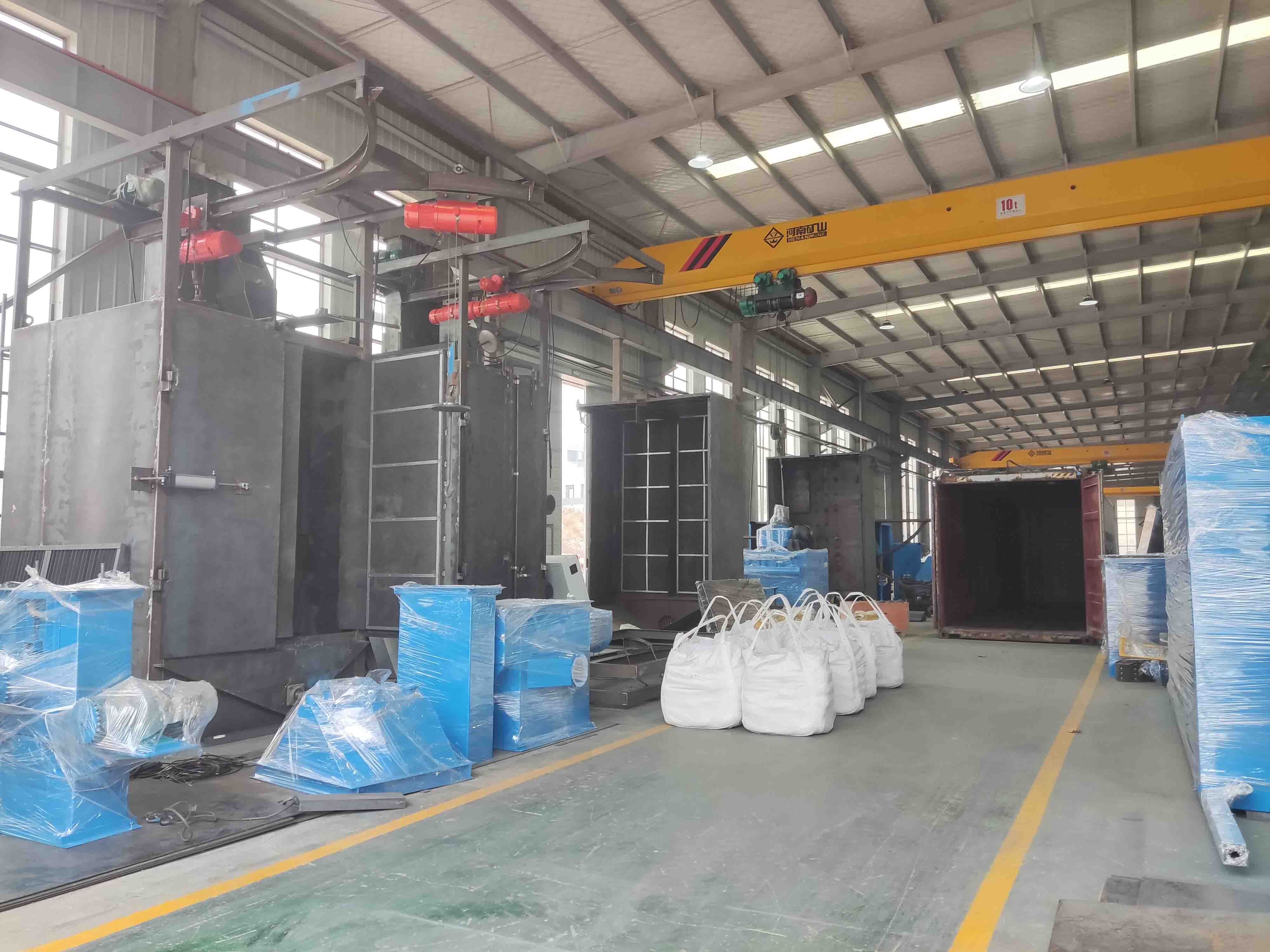 Hook type shot blasting machine sent to America